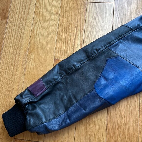 Vintage Leather Bomber Jacket - Picture 7 of 9